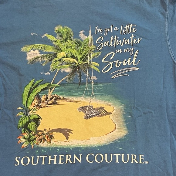 Southern Culture “I Got A Little Saltwater In My Soul” T Shirt Medium Beach‎ - Picture 6 of 6
